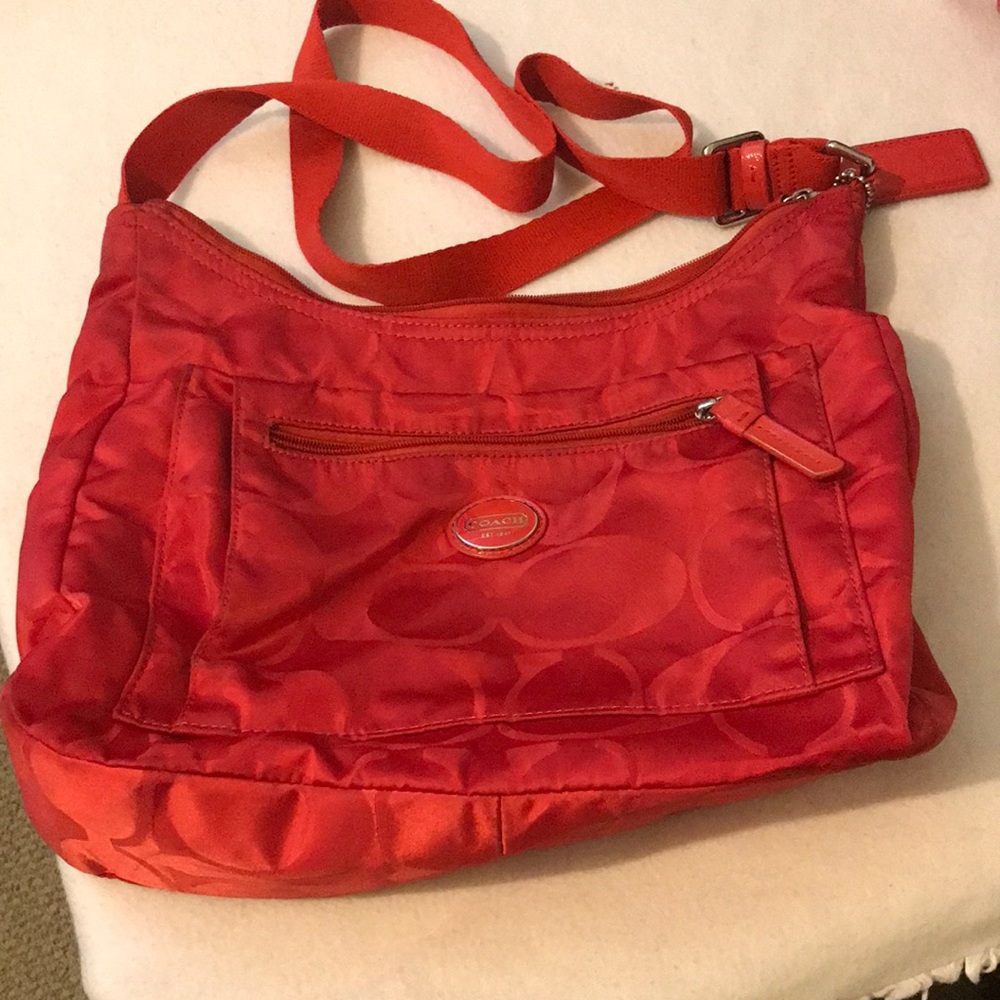 Coach satin purse